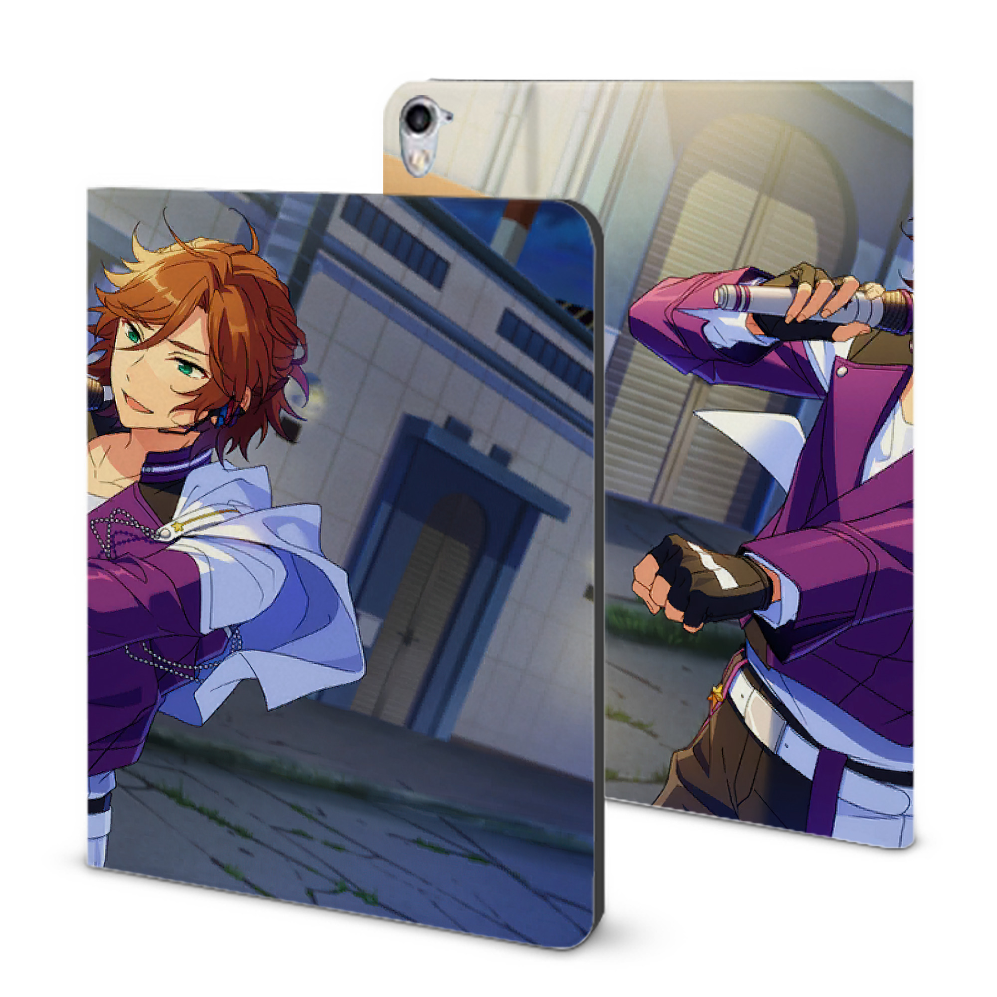 （画像用） あんさんぶるスターズ! Ensemble Stars IPad ケース ブック型 PUレザー TPU 耐衝撃 軽量 薄型 ペン収納なし 全面保護 IPad 各モデル対応